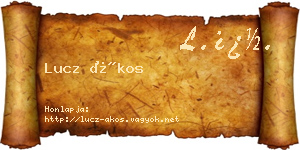 Lucz Ákos névjegykártya