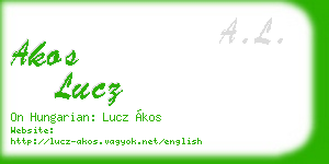 akos lucz business card
